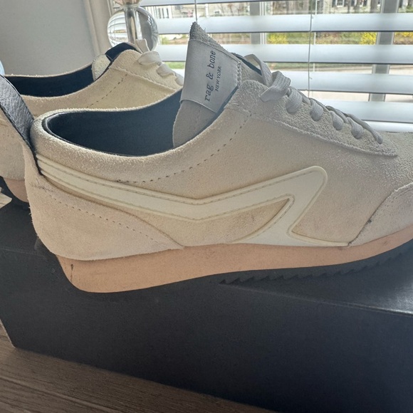 Rag & Bone Retro Runner in Antique White Suede - Picture 7 of 10